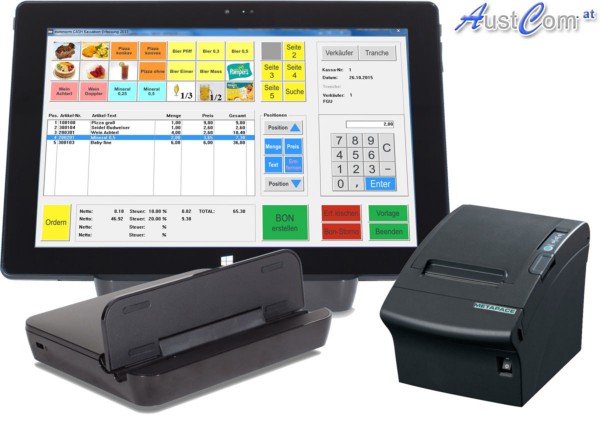Kassentablet Set Drucker, Dock und Windows 10 inkl. vor installierter Software