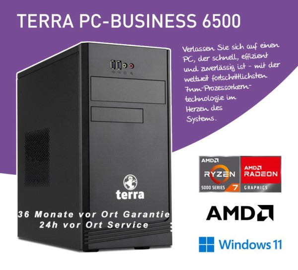 TERRA PC-BUSINESS 6500 36 Monate Vor Ort Garantie | 24h Vor Ort Service