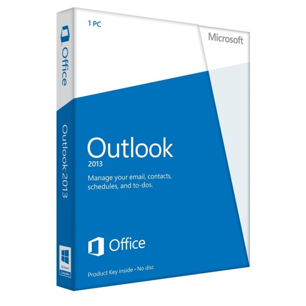 Microsoft Outlook 2013, 32/64 Bit, ESD, Download Software, Win, Deutsch