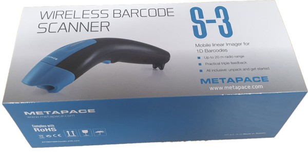 Metapace S-3 USB-Kit Barcode-Scanner Funk 1D Linear Imager